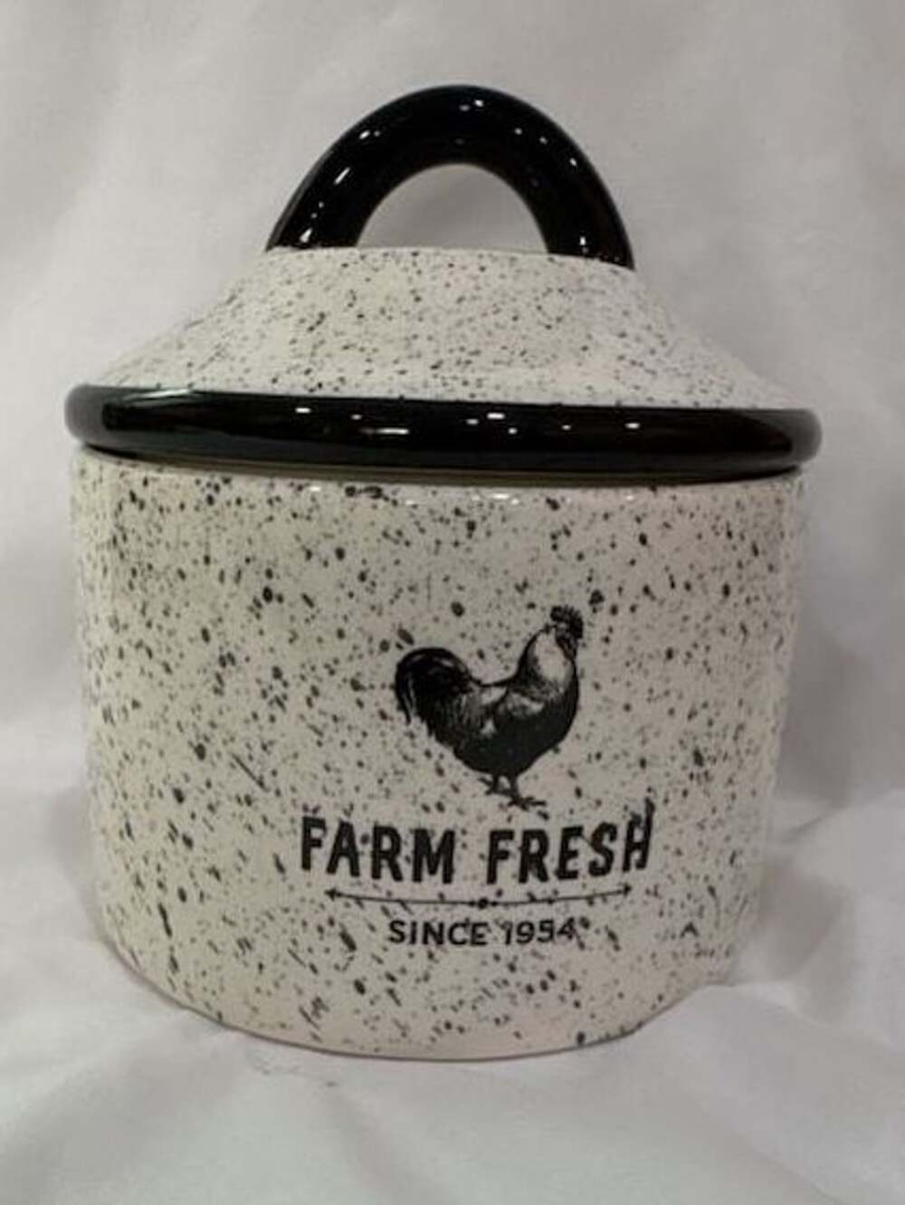 American Atelier Farm Fresh Rooster Ceramic Canister with Lid